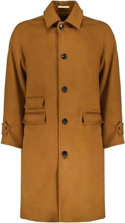 Autore Windsor Coat - Heren - Mantel - Bruin - S - Wol - Jassen