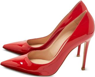 Gianvito Rossi Pumps a punta in pelle - Rosso