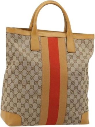 Gucci Pre-owned Tote Bags, female, Beige, Size: ONE SIZE Pre-owned Vintage Tote Bag