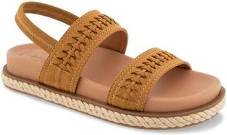 Gentle Souls Nico Slingback Sandal in Wood Nubuck at Nordstrom, Size 6.5