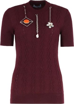 Prada Mujer, Jerseys, Rojo, Talla: S