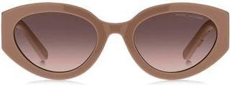 Marc Jacobs 54mm Round Sunglasses in Beige Brown/Brown Gradient at Nordstrom Rack