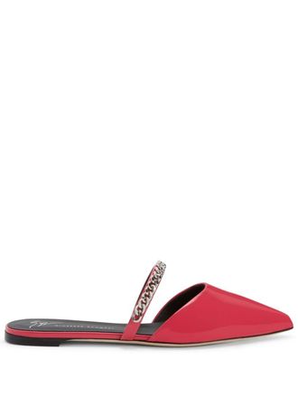 Giuseppe Zanotti Mules Laurette con dettaglio a catena - Rosa