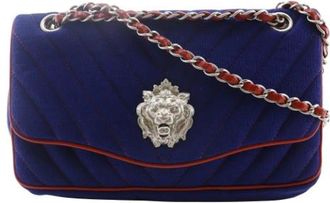 Chanel Pre-owned Cotton chanel-bags - Dames - Vintage Schoudertas - Blauw - ONE Size - Katoen - Vintage