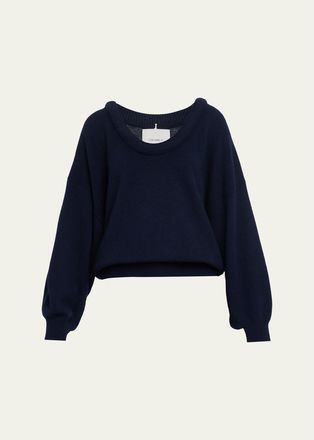 Lisa Yang Doria Scoop-Neck Cashmere Sweater