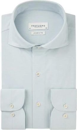 Profuomo Elegant katoenen overhemd - Heren - Zakelijke Overhemden - Blauw - XS - Katoen - Overhemden