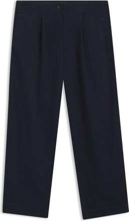 Boss Orange by Hugo Boss Chinohose BOSS ORANGE Taquina Premium Damenmode, Damen, Gr. 34, N-Gr, dunkelblau 408, Twill, Obermaterial: 98% Baumwolle, 2% Elasthan, unifarben, loos