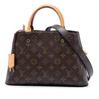 Louis Vuitton Pre-owned Montaigne BB - Dames - Pre-owned - Bruin - Maat: ONE Size Leer