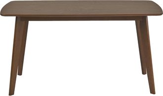 Miliboo Mesa De Comedor Rectangular Escandinava De Madera Oscura Nogal L150 Cm Leena