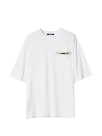 Jacquemus Beige Silk and Nylon Knit T-Shirt