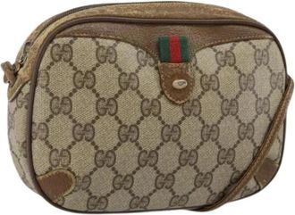 Gucci Pre-owned Vintage Cross Body Bag - Dames - Vintage Schoudertas - Beige - ONE Size - Leer - Vintage