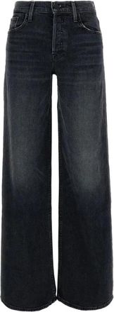 Mother The Ditcher Wide Leg Jeans - Dames - Loose Fit Jeans - Zwart - W27 - Denim - Jeans