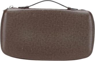 Louis Vuitton Pre-owned Clutches, female, Brown, Size: ONE SIZE Pre-owned Leather wallets