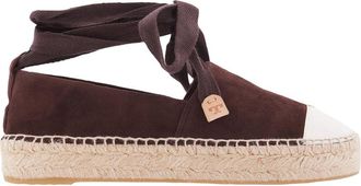 Tory Burch Ankle Strap Cap-Toe Espadrilles