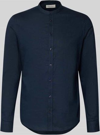 Casual Friday Casual Friday Slim Fit Freizeithemd mit Stehkragen Modell Anton in Marine, Gr&ouml;&szlig;e XXL