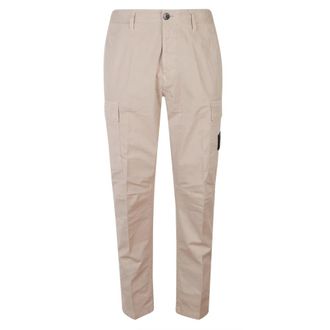 Stone Island Slim-fit Trousers, male, Beige, Size: W29 Logo-Detail Cargo Trousers