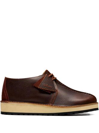 Clarks Stivali stringati in pelle - Marrone