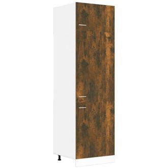 vidaXL Refrigerator Cabinet Lyon Smoked Oak 60x57x207 cm Engineered Wood vidaXL