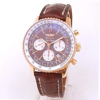 Breitling Pre-owned Breitling Navitimer 01 Chronograph Automatic Chronometer Brown Dial Mens Watch RB0120