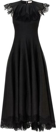 Zimmermann Ascent Flutter Gown - Dames - Feestkleedjes - Zwart - XS - Katoen - Kleedjes