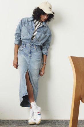 Levi's Abito a camicia midi in denim - Donna - 23 - Blu / Feeling This