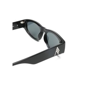 The Attico ATTICO80C1SUN Oval Acetate Frame Sunglasses - Black