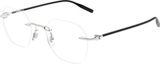 Montblanc Optical Frame - Heren - Brillen - Grijs - 54 MM - Accessoires