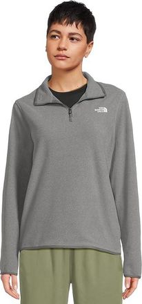 The North Face Glacier Fleece 1/4 Zip Jacket Womens Coat TNF Mid Grey Heather : 2XL, Polyester