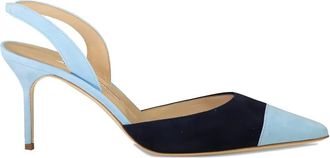 Manolo Blahnik 70 mm Capsli slingback pumps - Blauw