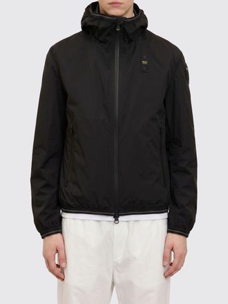 Blauer Nylon Windbreaker