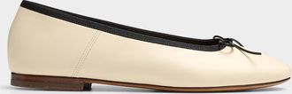 Mansur Gavriel Womens Contrasting piping leather ballet flats Women