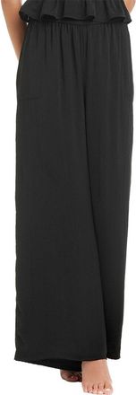 Red Carter Hammered Satin Coverup Wide Leg Pant