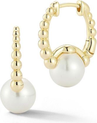 Glaze Jewelry 14K Over Silver 8.5Mm Pearl Earrings