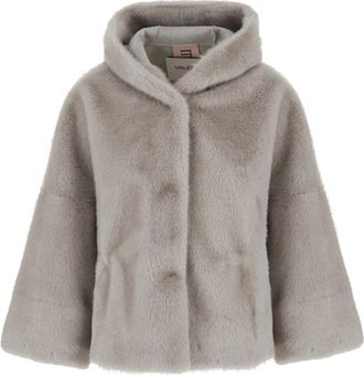 VALENTINI 1972 Korte Shearling Jas - Dames - Jassen - Grijs - S - Jassen