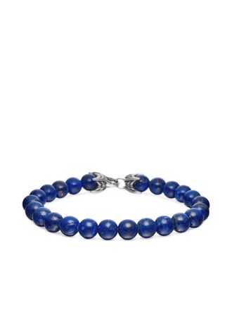 David Yurman sterling silver Spiritual Beads bracelet (8mm) - men - Sterling Silver/Lapis Lazuli - OS - Blue