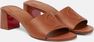 Christian Louboutin So CL 55 embossed leather mules