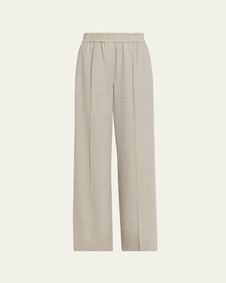 Brunello Cucinelli Fluid Wool Crepe Pants