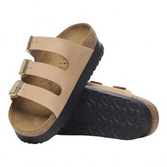Birkenstock Womens Florida Flex Platform Sandals In Sandcastle