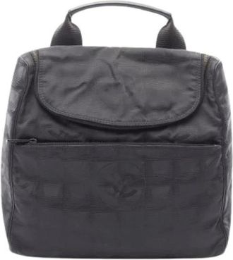 Chanel Pre-owned Vintage Rugzak - Dames - Vintage Rugzakken - Zwart - ONE Size - Leer - Vintage