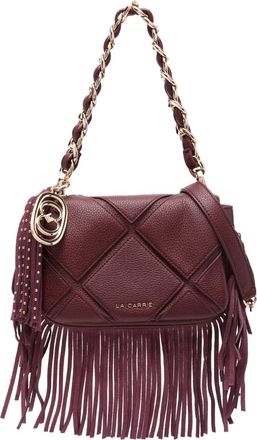 La Carrie small Isabel quilted fringed shoulder bag - women - Polyurethane - One Size - Red