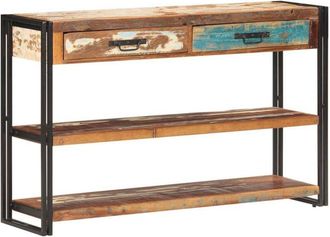 vidaXL Aparador De Madera Maciza Reciclada 120x30x75 Cm Vidaxl