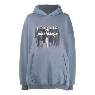 Balenciaga Real Balenciaga Oversized Hoodie Grey 620973TIV481404