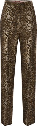 Max Mara Mstromana - Zijden broek met dierenprint