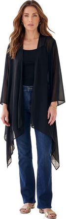 Roaman's Plus Size Front Knot Tie Wrap in Black at Nordstrom, Size X-Large/xx-Large