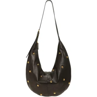 Madewell The Essential Curve Leather Shoulder Bag in True Black Multi at Nordstrom Rack