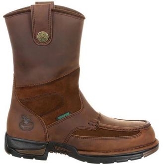 Georgia Boot Waterproof Wellington Work Boot in Brown at Nordstrom, Size 11.5