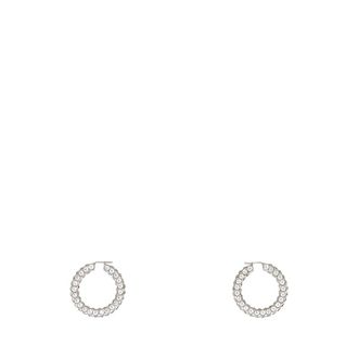 Amina Muaddi Jah Hoop Big - Dames - Oorbellen - Wit - ONE Size - Accessoires
