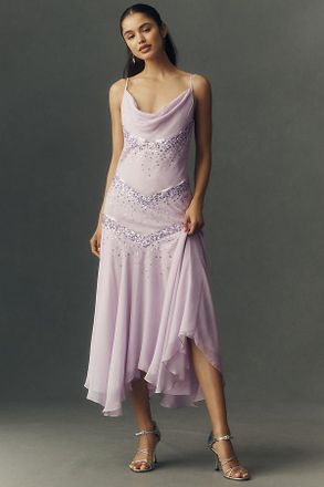 BHLDN Chiffon Sequin Midi Dress