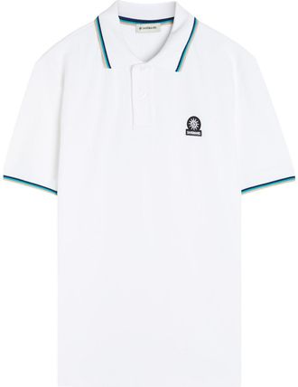 Sandbanks Sandbanks Logo Piqu&eacute; Cotton Polo Shirt - White - Xxl