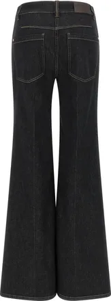 Brunello Cucinelli Womens Blue Cotton Flared Jeans Clothing
